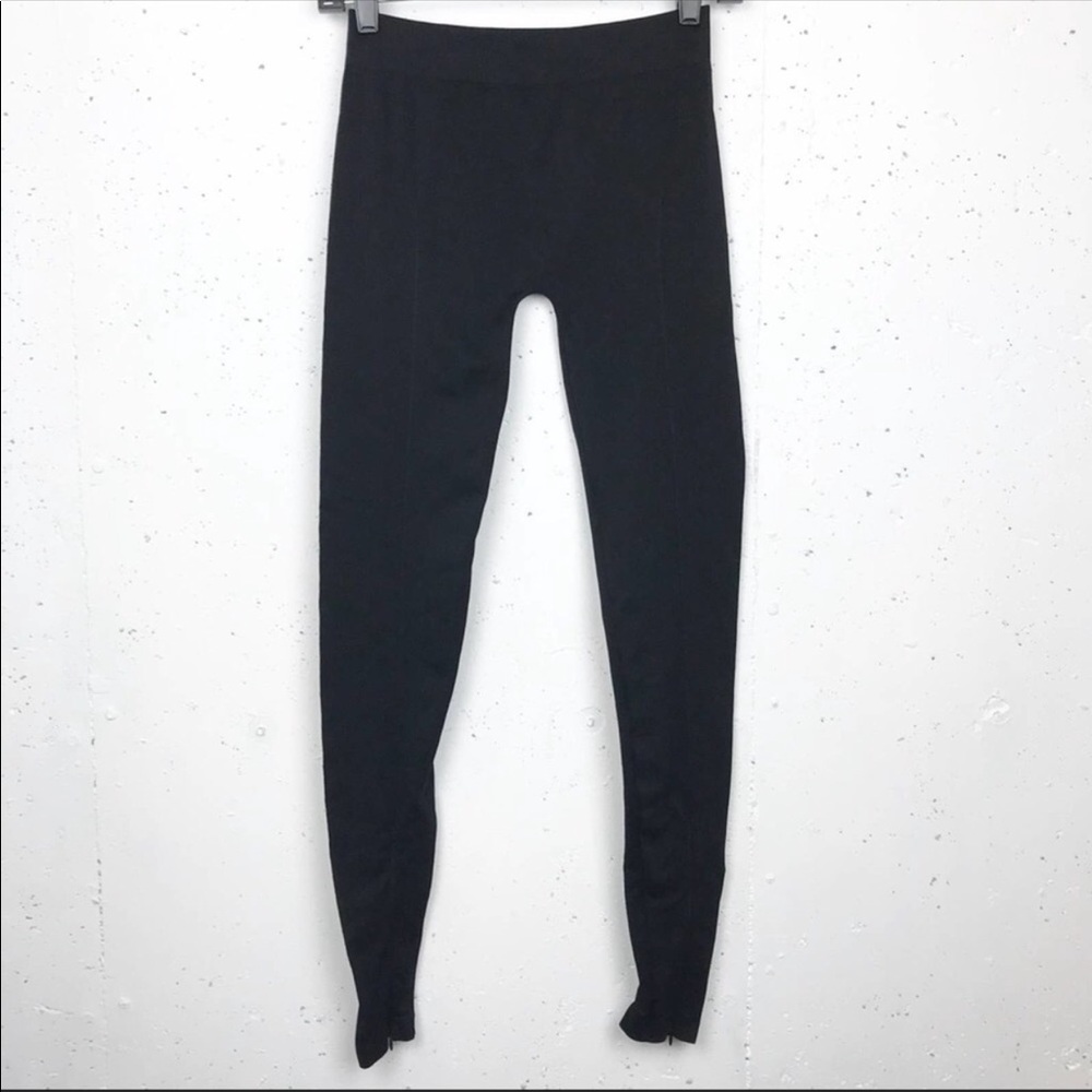 INC Black Zipper Ankle Leggings Size Small